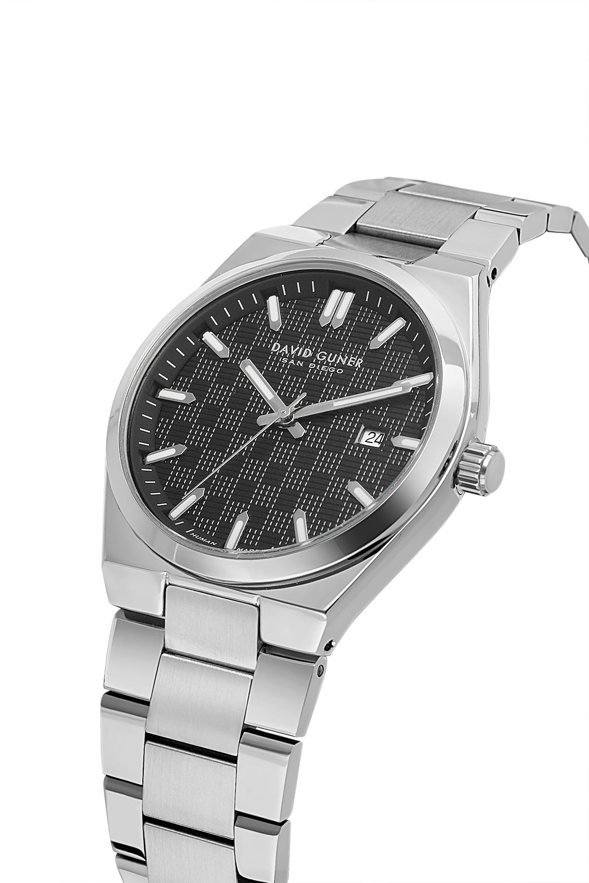 DAVID GUNER KOL SAATİ SİYAH Kadran GÜMÜŞ Kaplama ERKEK - DG-8932GA-A2