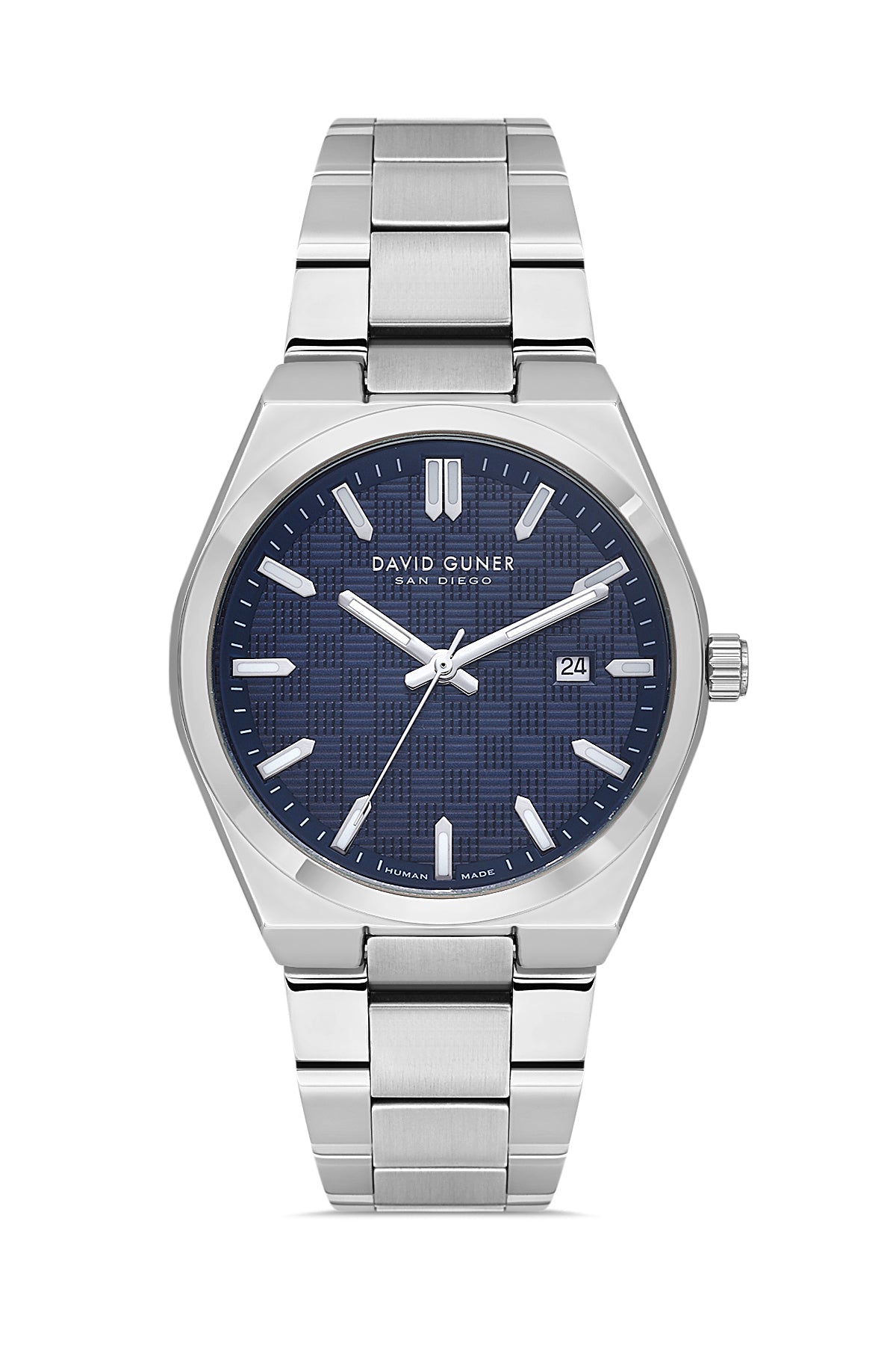 DAVID GUNER KOL SAATİ MAVİ Kadran GÜMÜŞ Kaplama ERKEK - DG-8932GA-A3