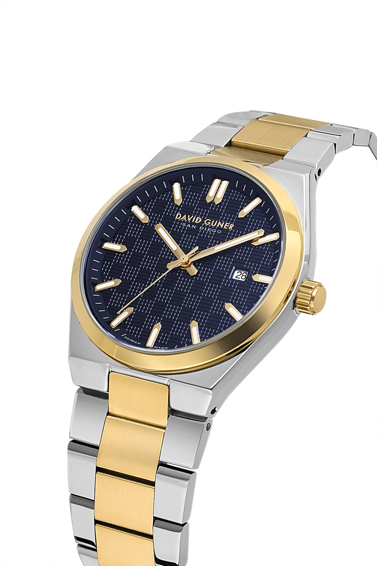 DAVID GUNER KOL SAATİ MAVİ Kadran SARI BEYAZ Kaplama ERKEK - DG-8932GA-D3