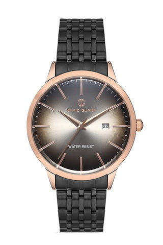 DAVID GUNER ROSE SİYAH KAPLAMALI SİYAH KADRANLI ERKEK KOL SAATİ DG-8073GA-R2