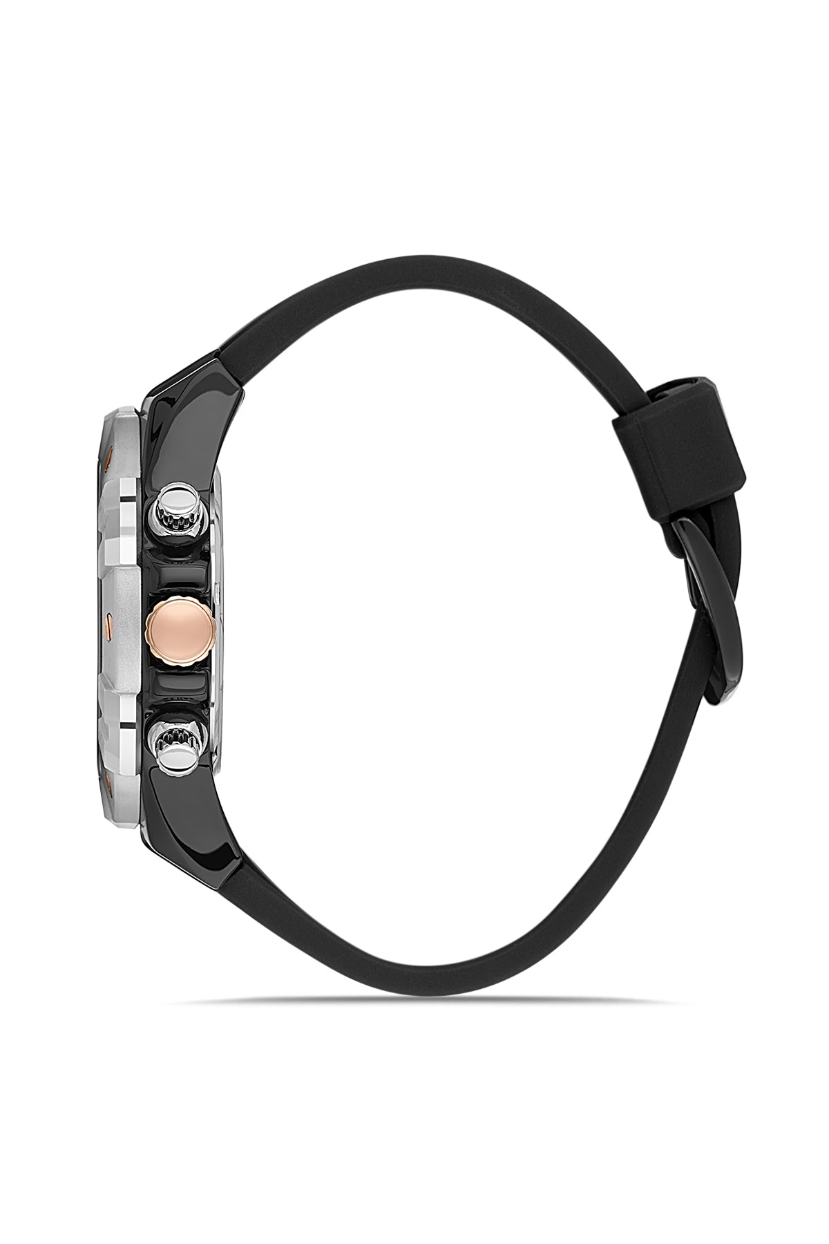 DAVID GUNER Erkek Kol Saati Siyah Kadran Gümüş Siyah Kaplama DG-8912GD-J2
