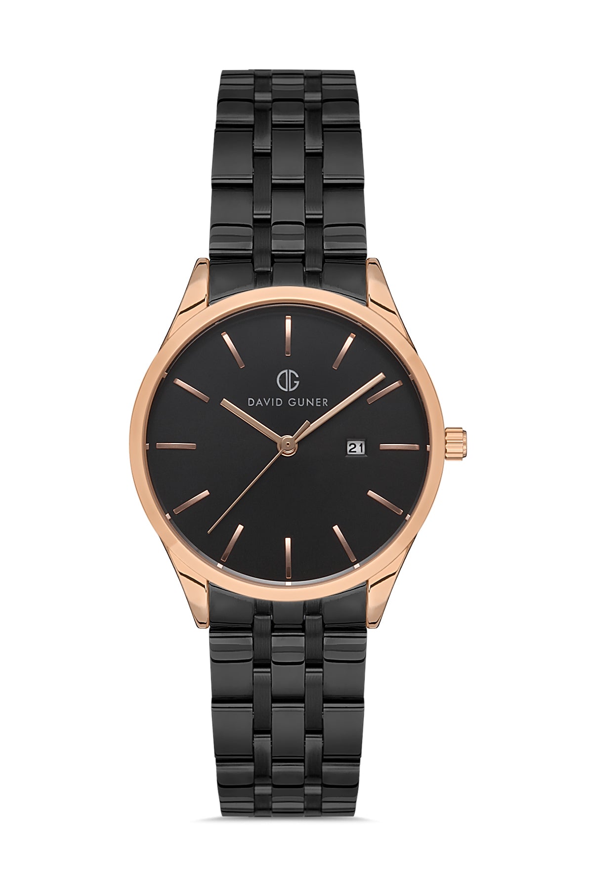 David Guner Kadın Si̇yah Kadranlı Rose si̇yah Çelik Kol Saati - DG-8195LA-R2