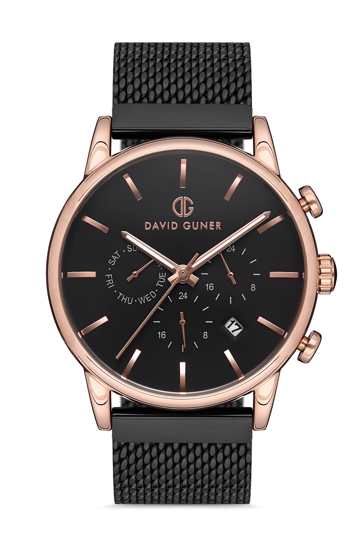 DAVID GUNER KOL SAATİ SİYAH Kadran ROSE SİYAH Kaplama ERKEK - DG-8205GC-R2