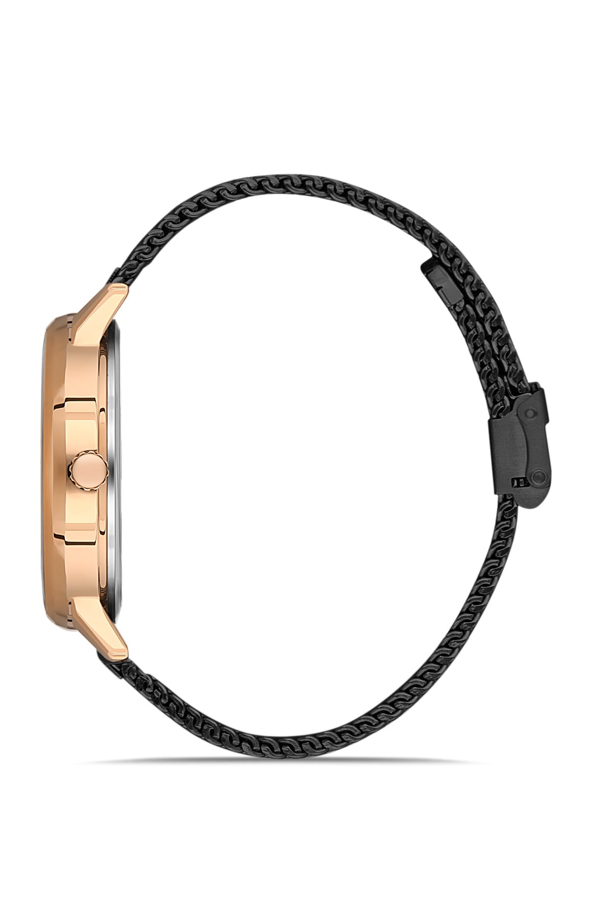 David Guner Erkek Si̇yah Kadranlı Rose si̇yah Çelik Kol Saati - DG-8304GC-R2