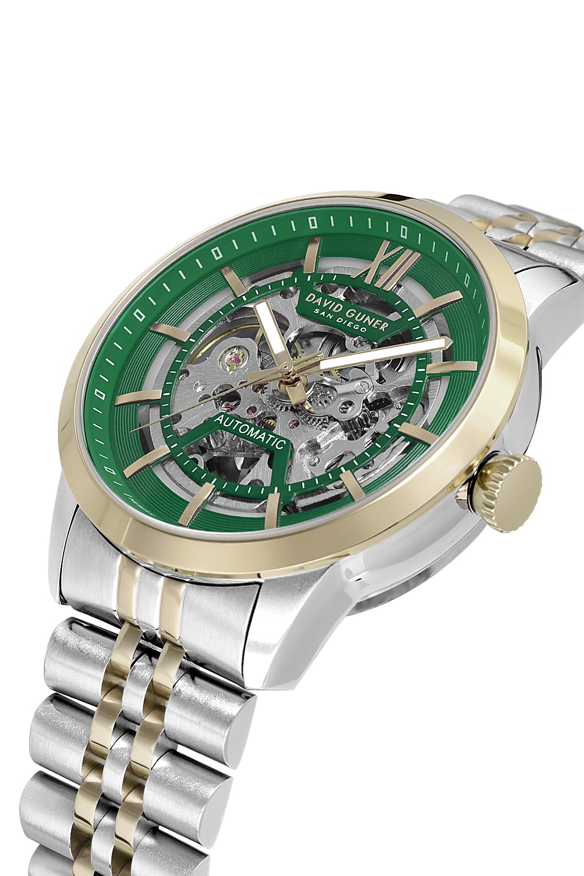 DAVID GUNER KOL SAATİ YEŞİL Kadran SARI BEYAZ Kaplama ERKEK - DG-8835GA-D10