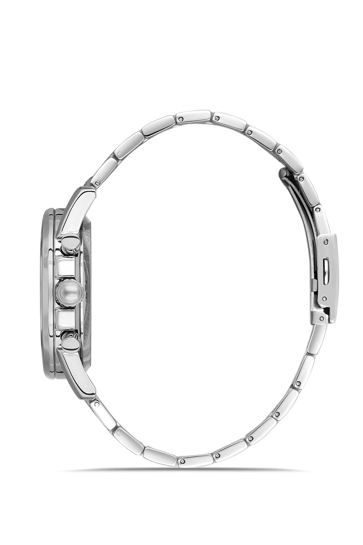 DAVID GUNER Lacivert Kadranlı Gümüş Kaplamalı Multifonksiyonlu Erkek Kol Saati - DG-8670GA-A3