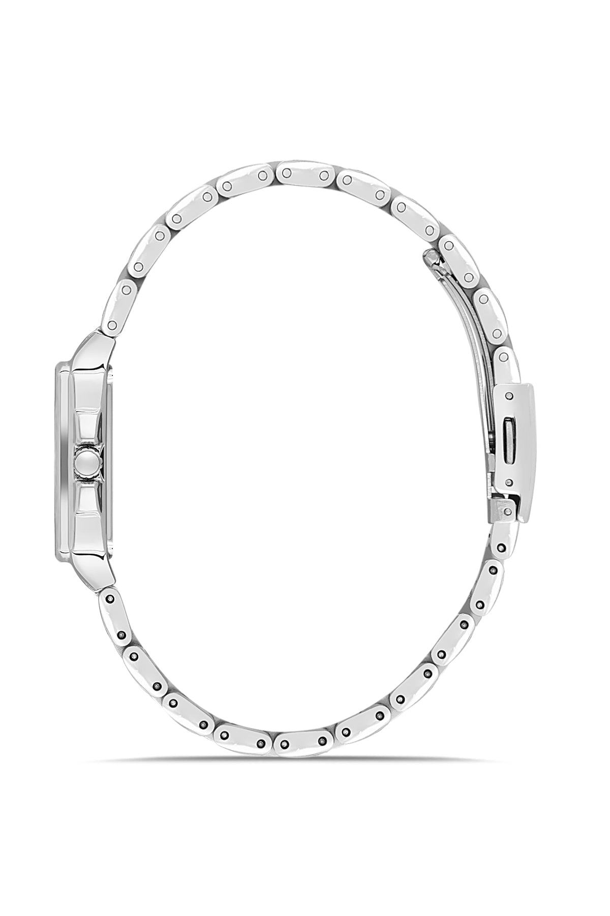 DAVID GUNER Lacivert Kadranlı Gümüş Kaplamalı Taşlı Kadın Kol Saati - DG-8669LA-A3