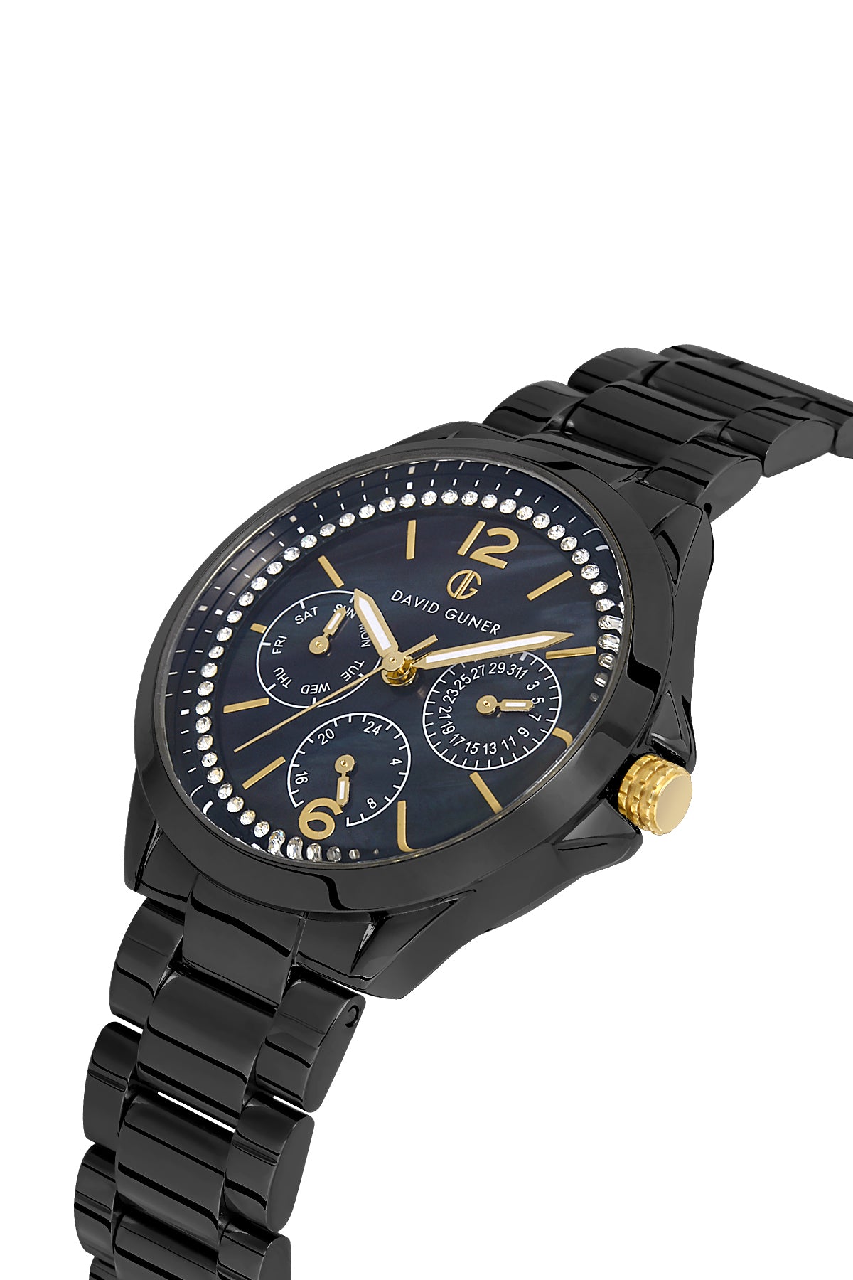 DAVID GUNER Lacivert Kadranlı Siyah Kaplamalı Kadın Kol Saati - DG-8416LA-G2