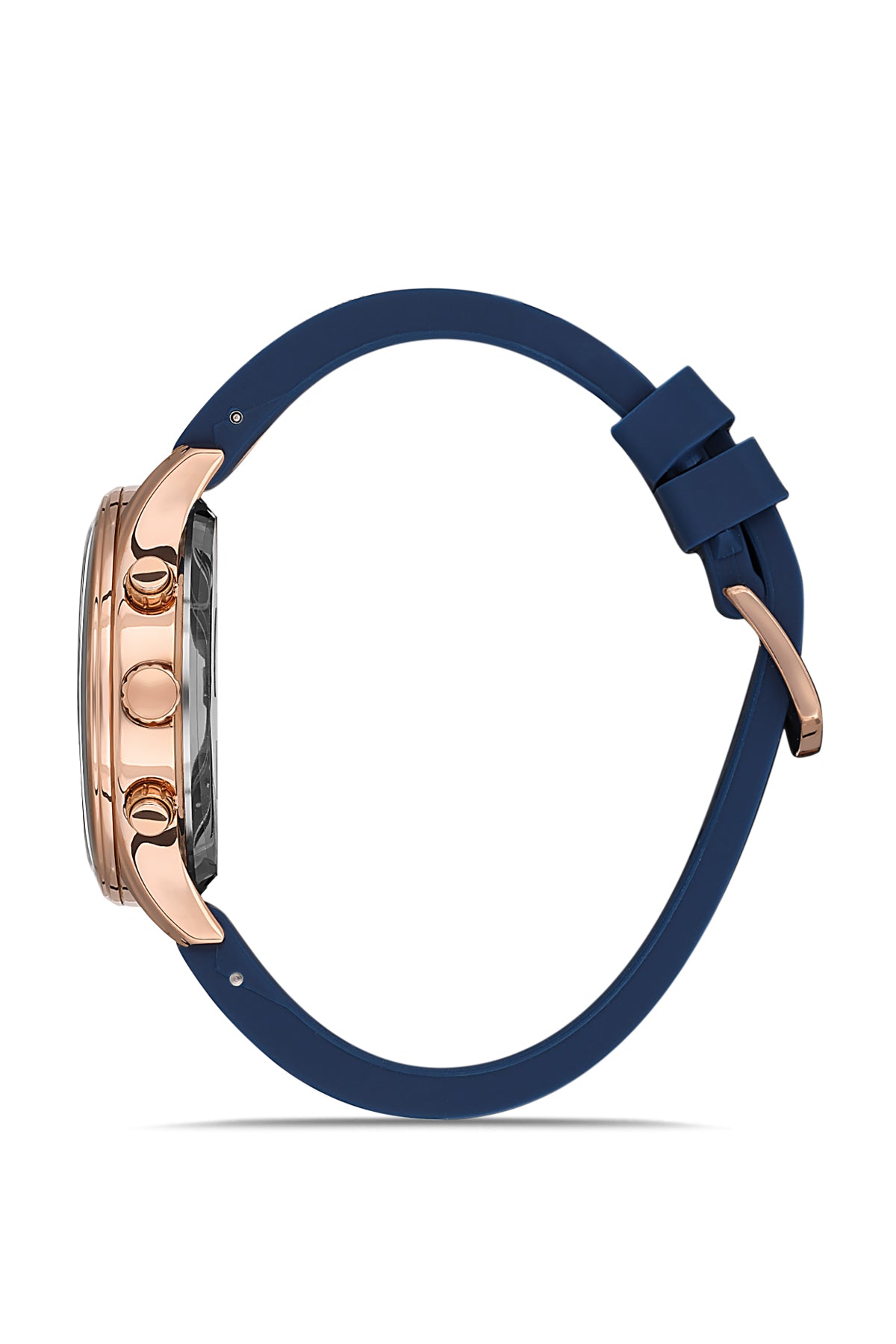 DAVID GUNER Navy Blue Men's Watch with Silicone Band