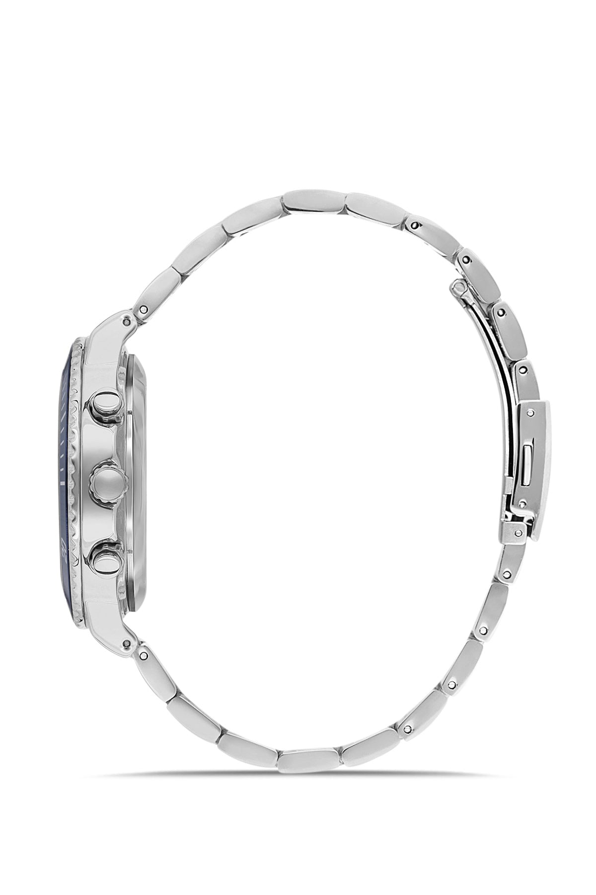 DAVID GUNER Mavi Kadranlı Gümüş Kaplamalı Erkek Kol Saati - DG-8524GA-A3