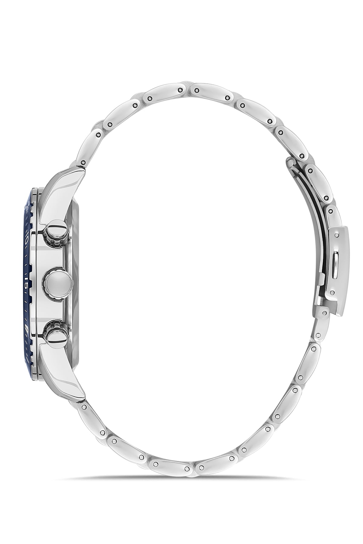 DAVID GUNER Mavi Kadranlı Gümüş Kaplamalı Erkek Kol Saati - DG-8529GA-A3