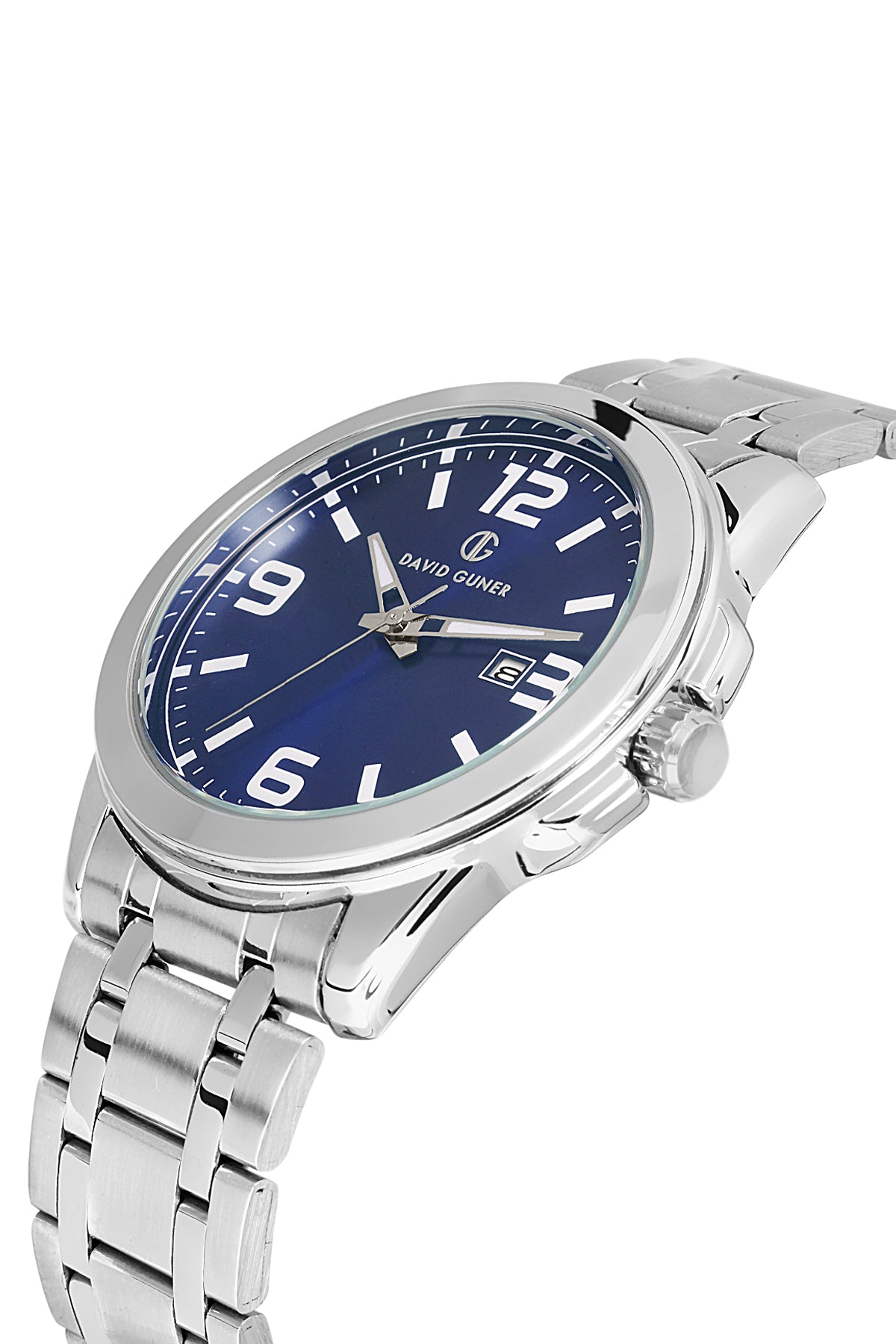 DAVID GUNER Mavi Kadranlı Takvimli Paslanmaz Çelik Erkek Kol Saati - DG-8469GA-A3