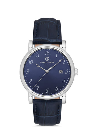 David Guner Blue Dial Calendar Men's Watch