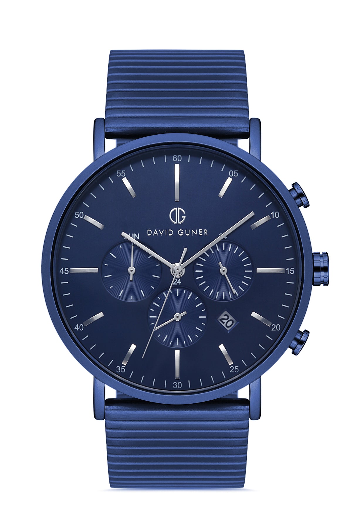 DAVID GUNER Blue Coating Blue Dial Men's Watch