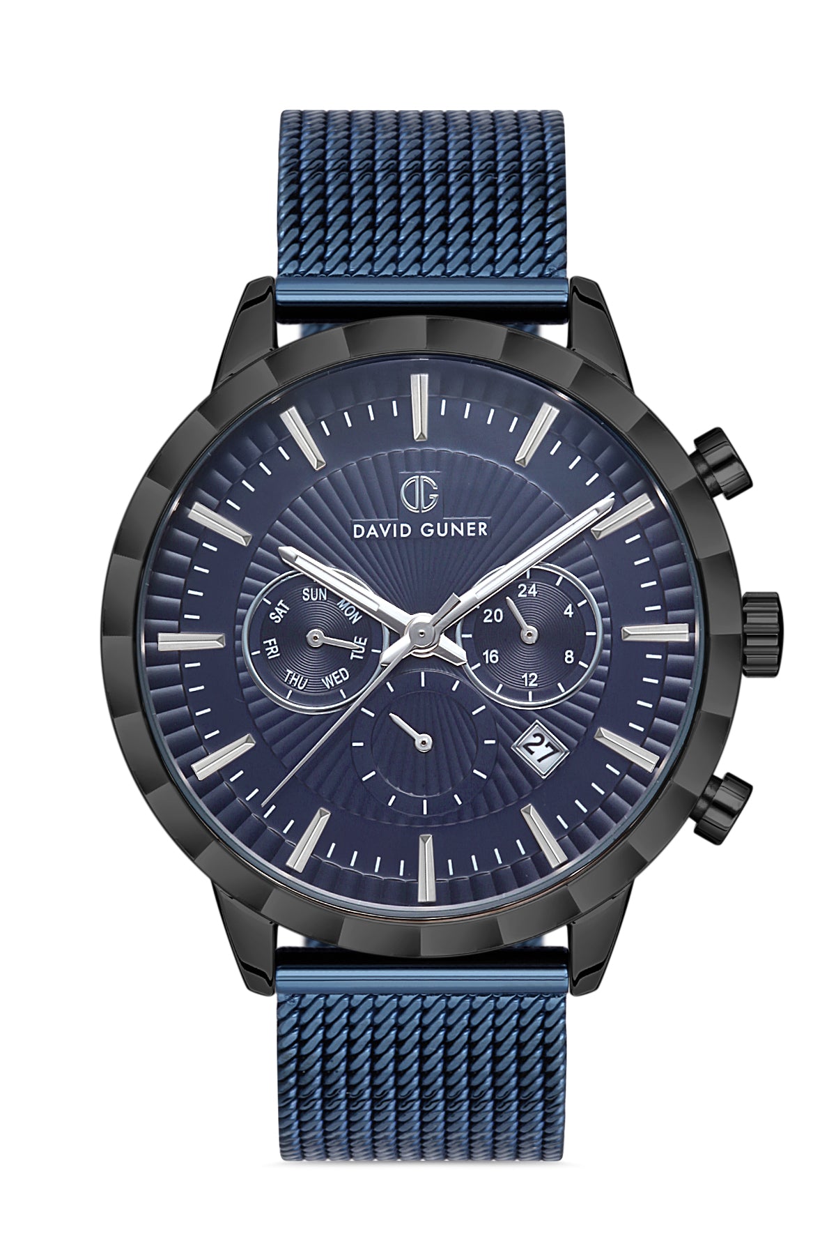 DAVID GUNER MAVİ KAPLAMALI MAVİ KADRANLI ERKEK KOL SAATİ - DG-8022GC-ZA3