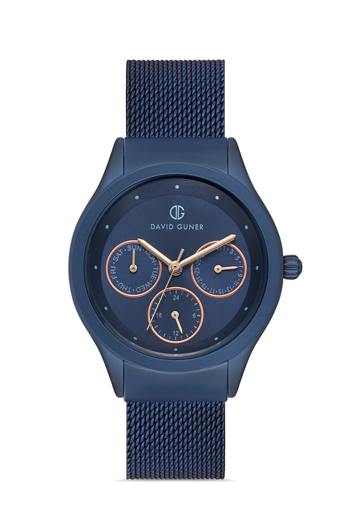 Davıd Guner Blue Coated Women Watches