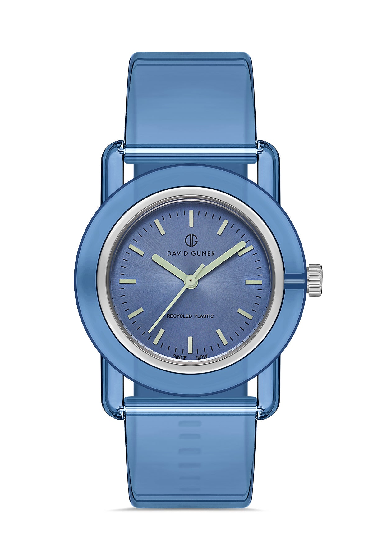 DAVID GUNER Mavi Plastik Kordonlu Geri Dönüştürülebilir Su Geçirmez Unisex Kol Saati - DG-8661LD-H3