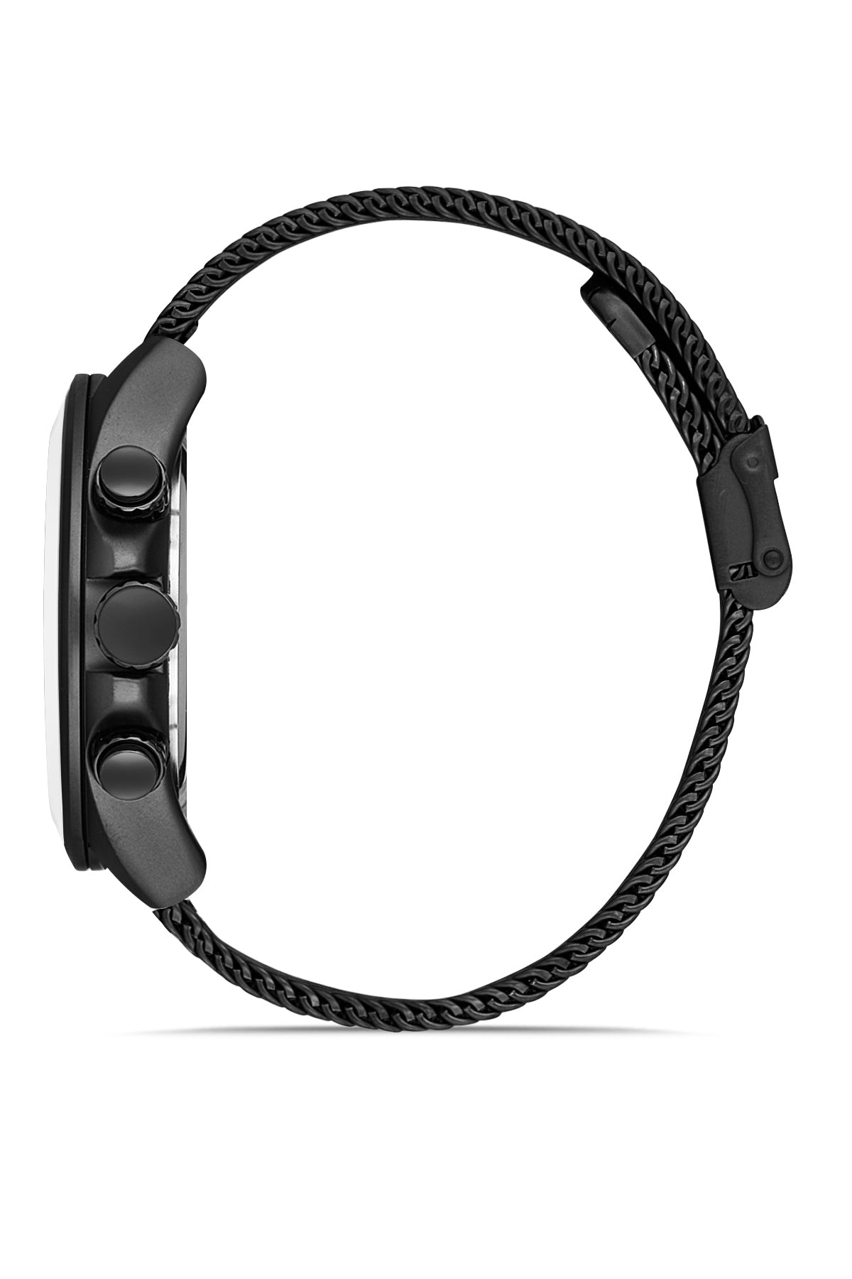 DAVID GUNER Multifonksiyonlu Gri Kaplamalı Siyah Kadranlı Erkek Kol Saati - DG-8263GC-G2E