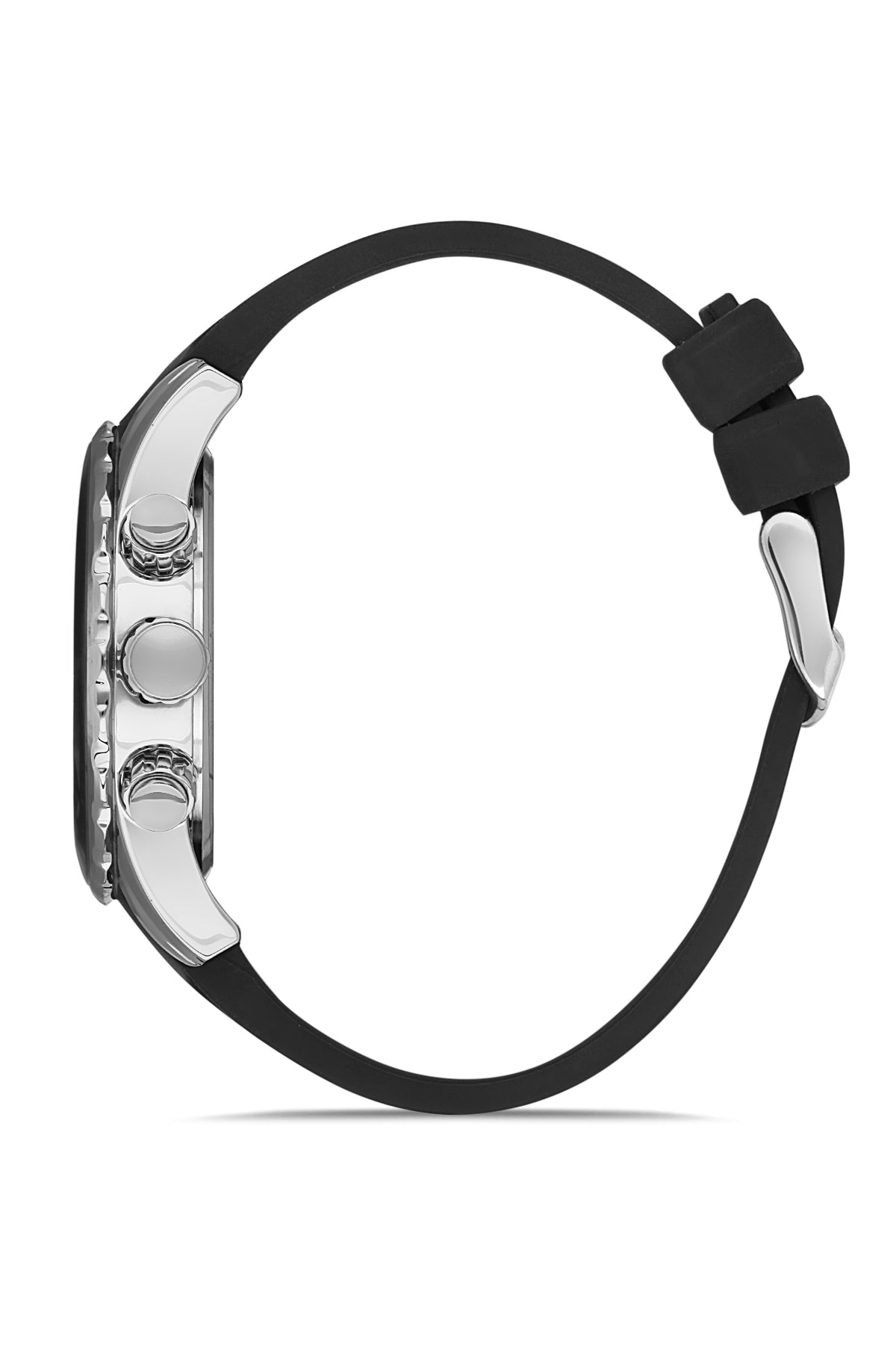 DAVID GUNER Multifunctional Silver Black Coated Men's Watch