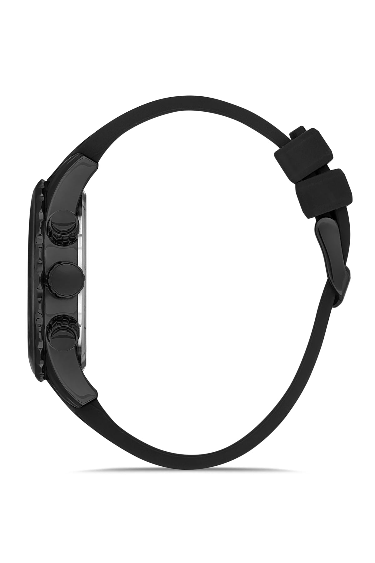 DAVID GUNER Multifunctional Black Coated Men's Watch