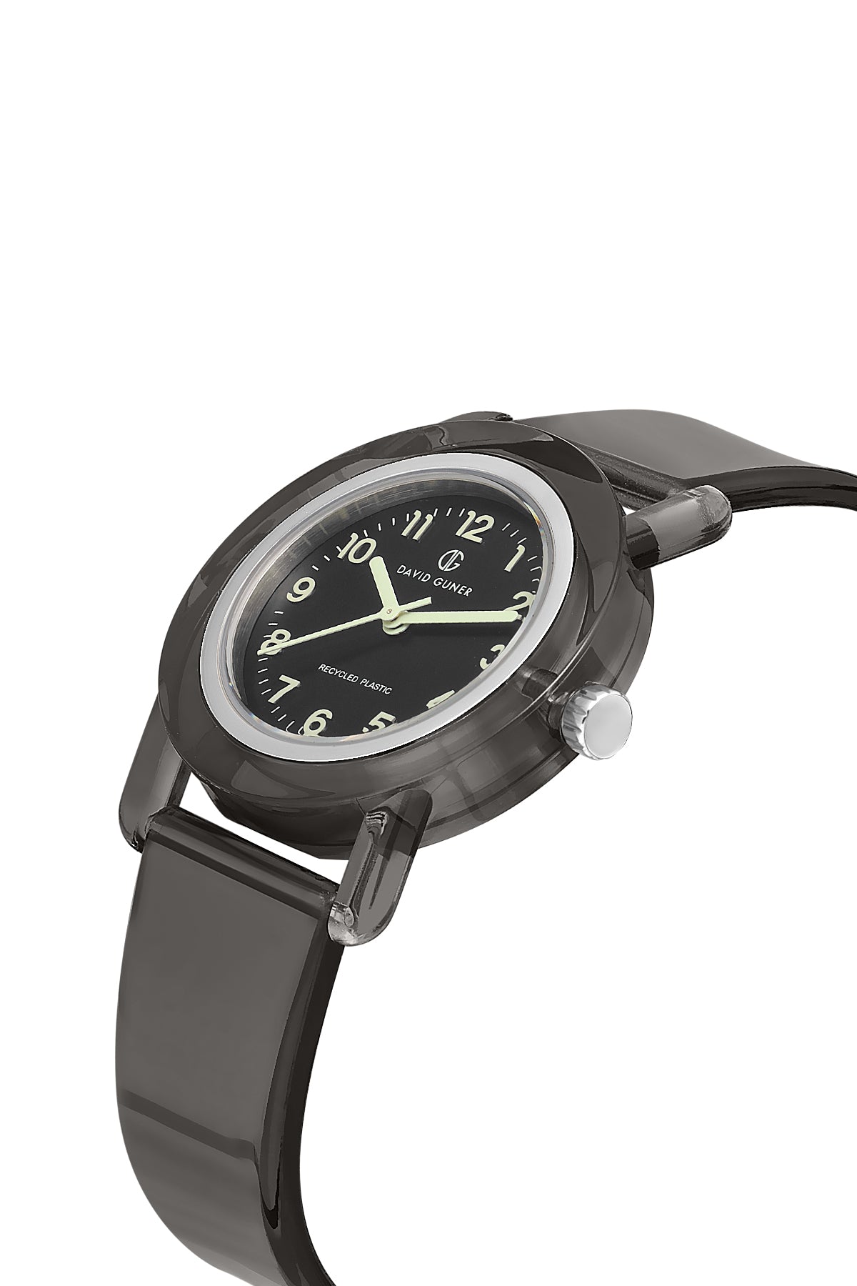 DAVID GUNER Rakamlı Siyah Plastik Kordonlu Geri Dönüştürülebilir Su Geçirmez Unisex Kol Saati - DG-8661LD-G2A