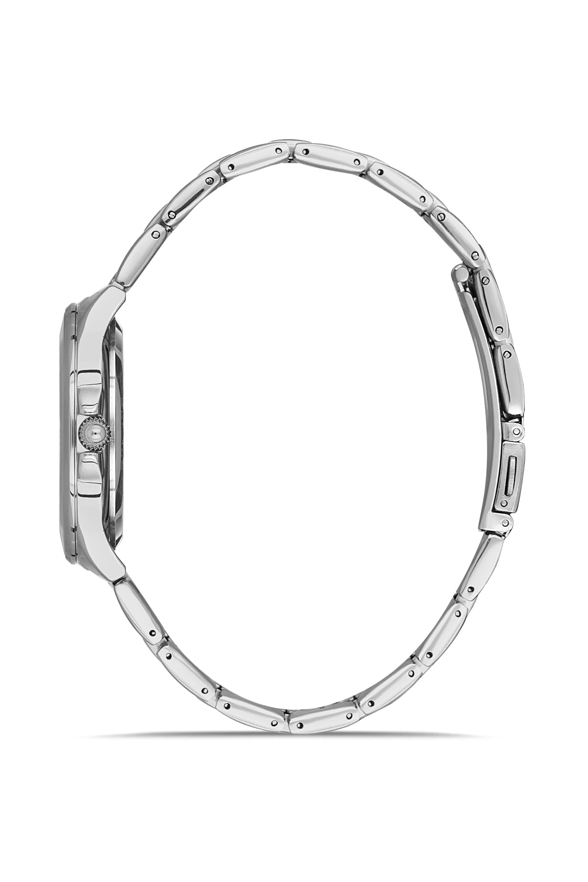 DAVID GUNER Roma Rakamlı Beyaz Kadranlı Gümüş Paslanmaz Masif Çelik Kadın Kol Saati - DG-8097LA-A1