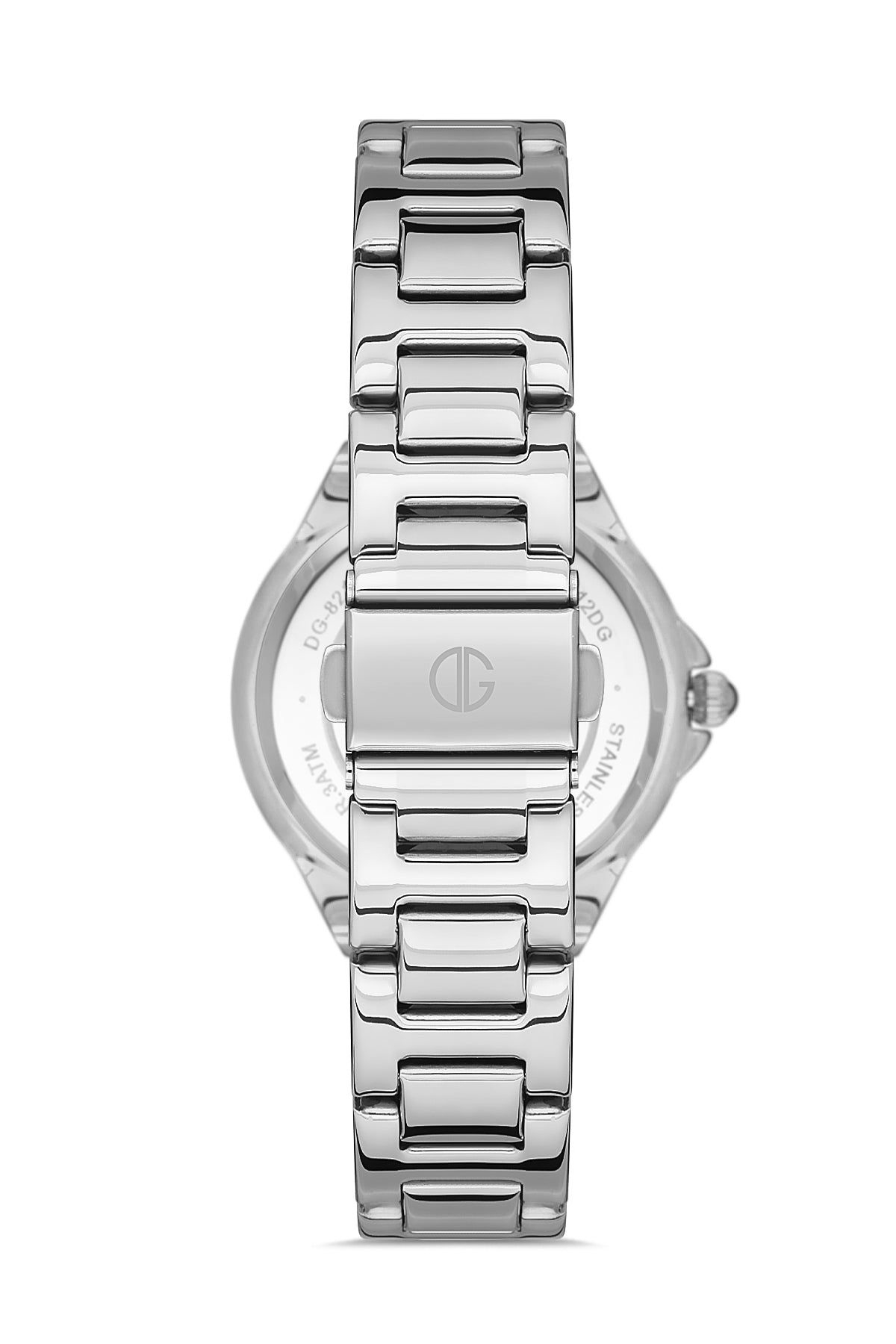 DAVID GUNER Roma Rakamlı Beyaz Kadranlı Gümüş Paslanmaz Masif Çelik Kadın Kol Saati - DG-8097LA-A1