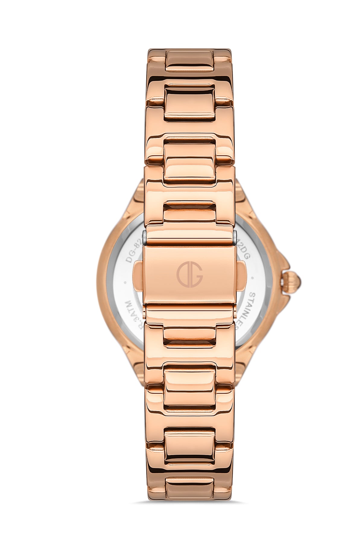 DAVID GUNER Roma Rakamlı Beyaz Kadranlı Rose Paslanmaz Masif Çelik Kadın Kol Saati - DG-8097LA-C1