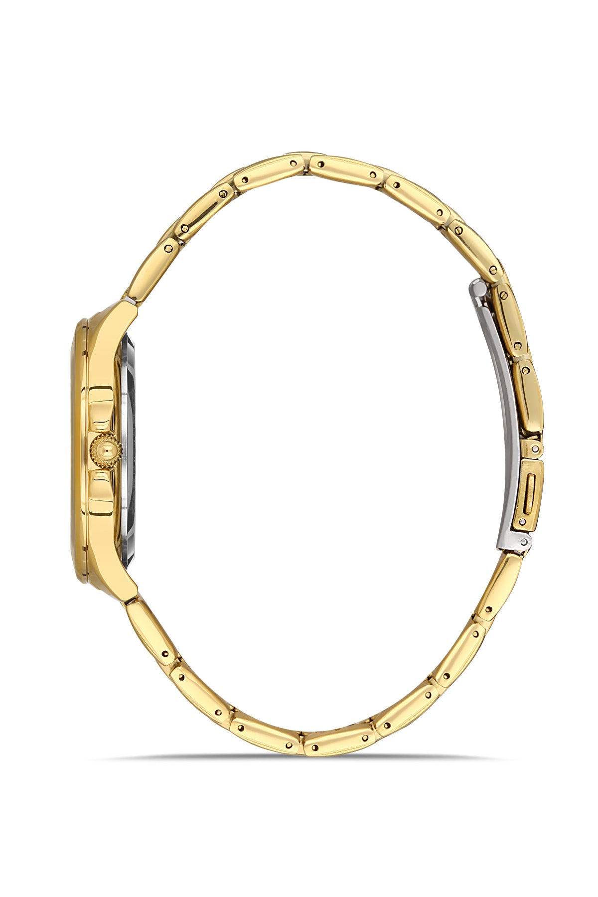 DAVID GUNER Roma Rakamlı Beyaz Kadranlı Sarı Paslanmaz Masif Çelik Kadın Kol Saati - DG-8097LA-B1