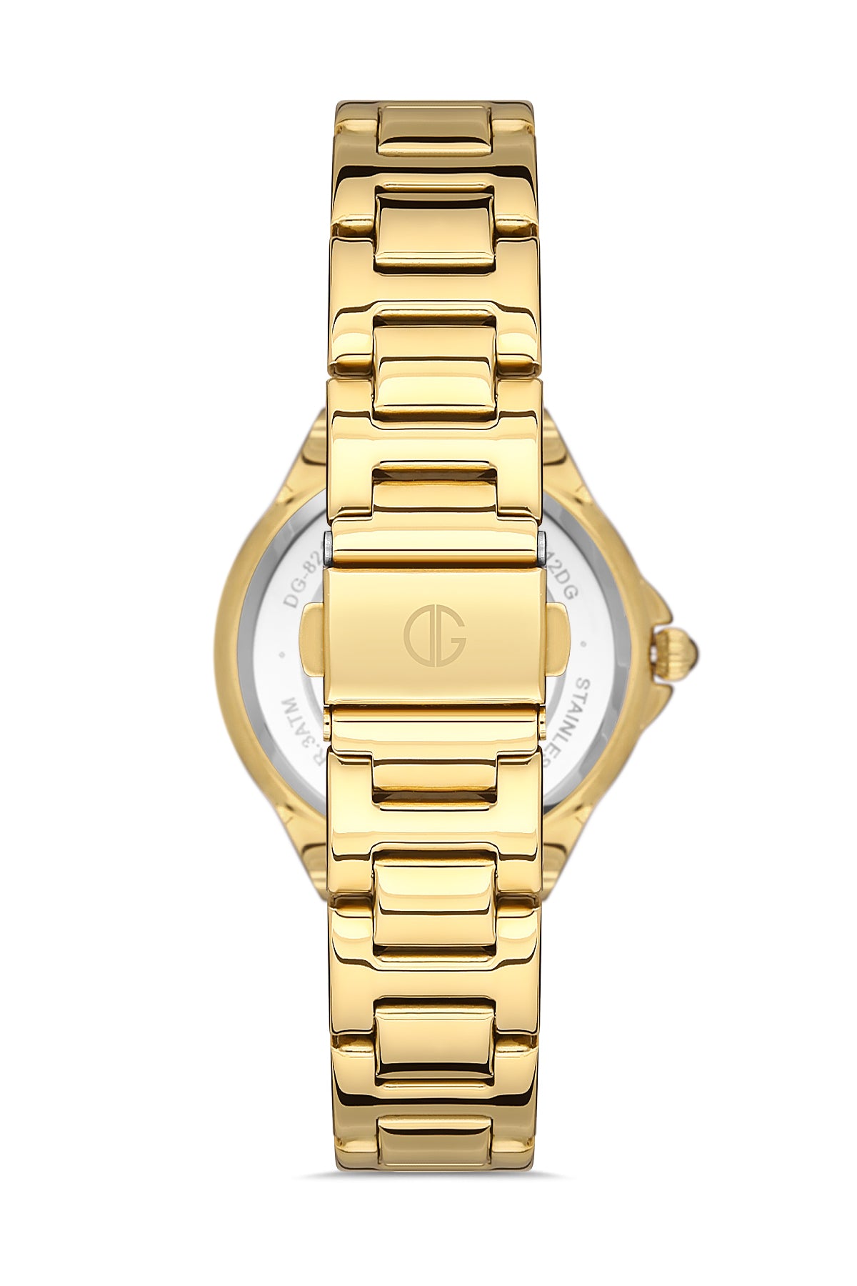 DAVID GUNER Roma Rakamlı Beyaz Kadranlı Sarı Paslanmaz Masif Çelik Kadın Kol Saati - DG-8097LA-B1