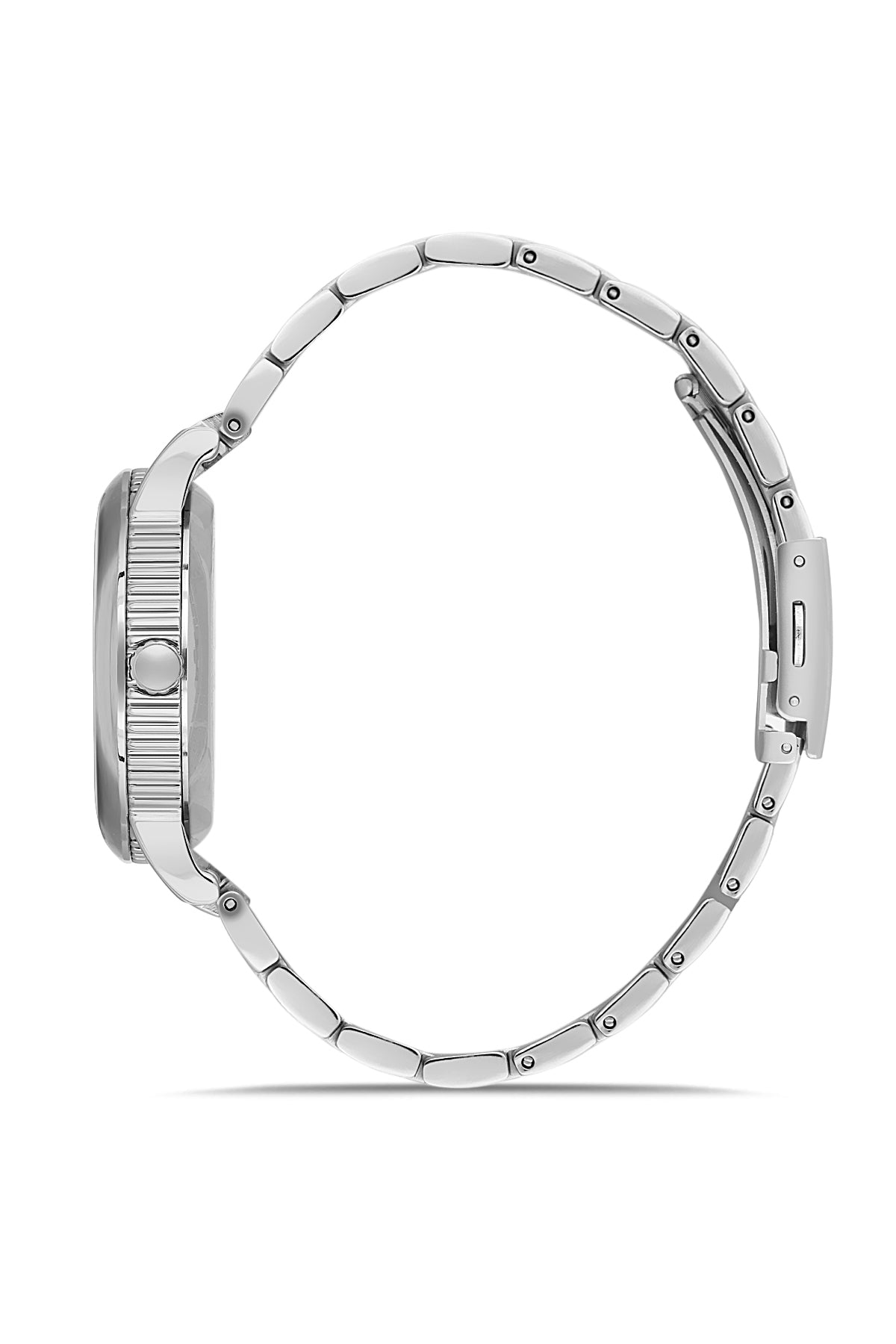 DAVID GUNER Roma Rakamlı Siyah Kadranlı Gümüş Kaplamalı Takvimli Erkek Kol Saati - DG-8672GA-A2