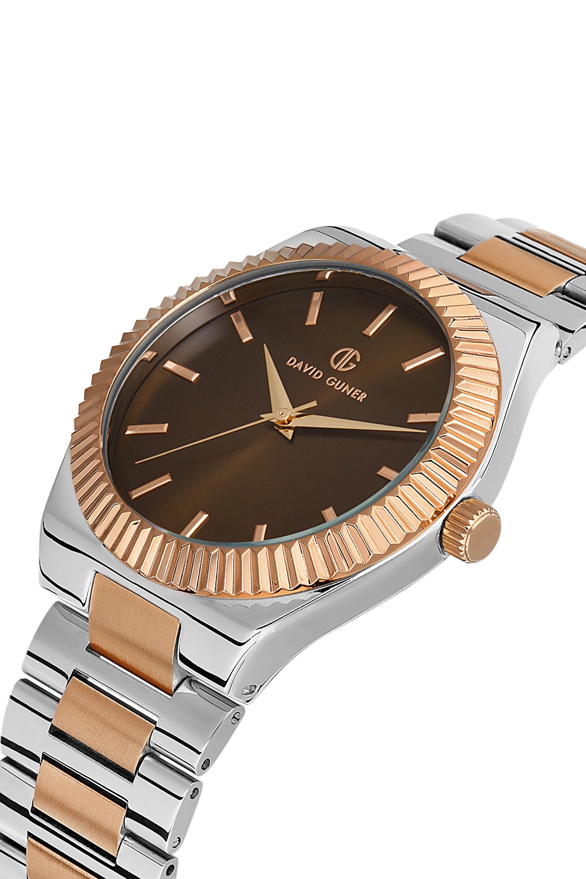 DAVID GUNER Rose Beyaz Kaplama Erkek Kol Saati - DG-8408GA-E6