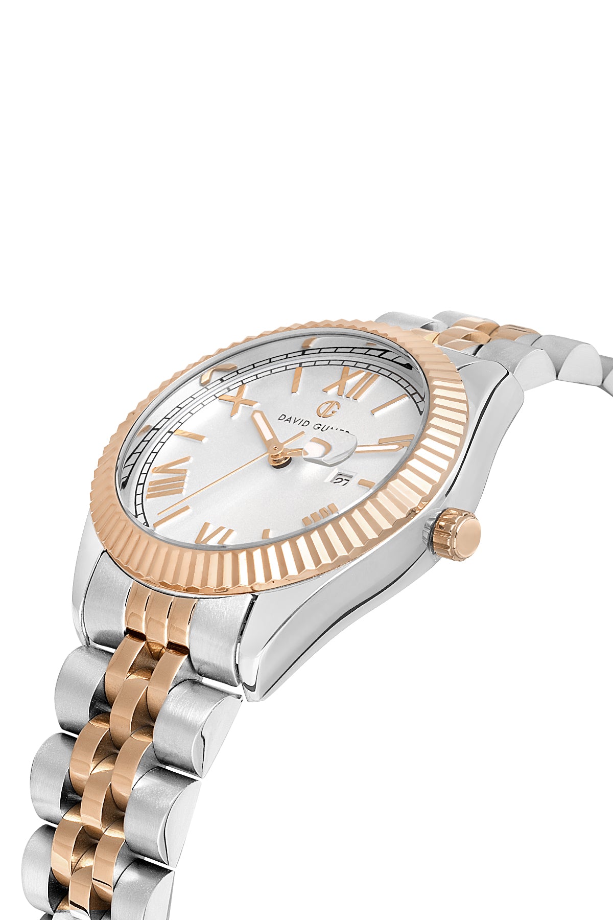 David Guner Rose White Coated Women's Watch