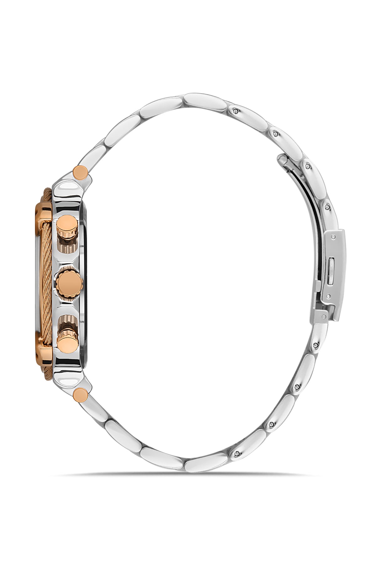 DAVID GUNER Rose White Coating Brown Dial Men's Watch