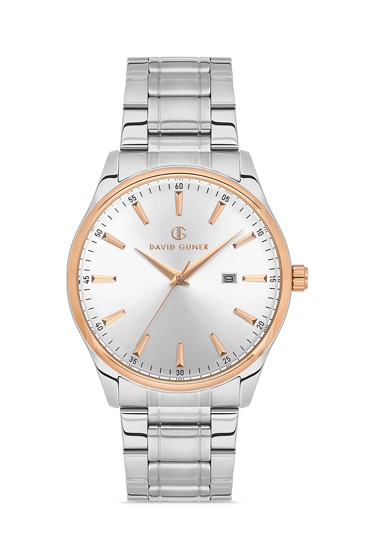DAVID GUNER ROSE BEYAZ KAPLAMALI BEYAZ KADRANLI ERKEK KOL SAATİ - DG-8714GA-E1