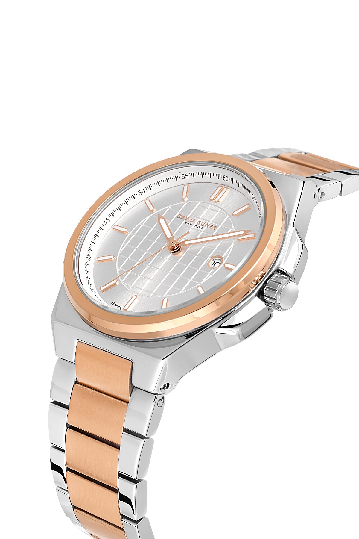 DAVID GUNER ROSE BEYAZ KAPLAMALI BEYAZ KADRANLI ERKEK KOL SAATİ DG-8870GA-E1