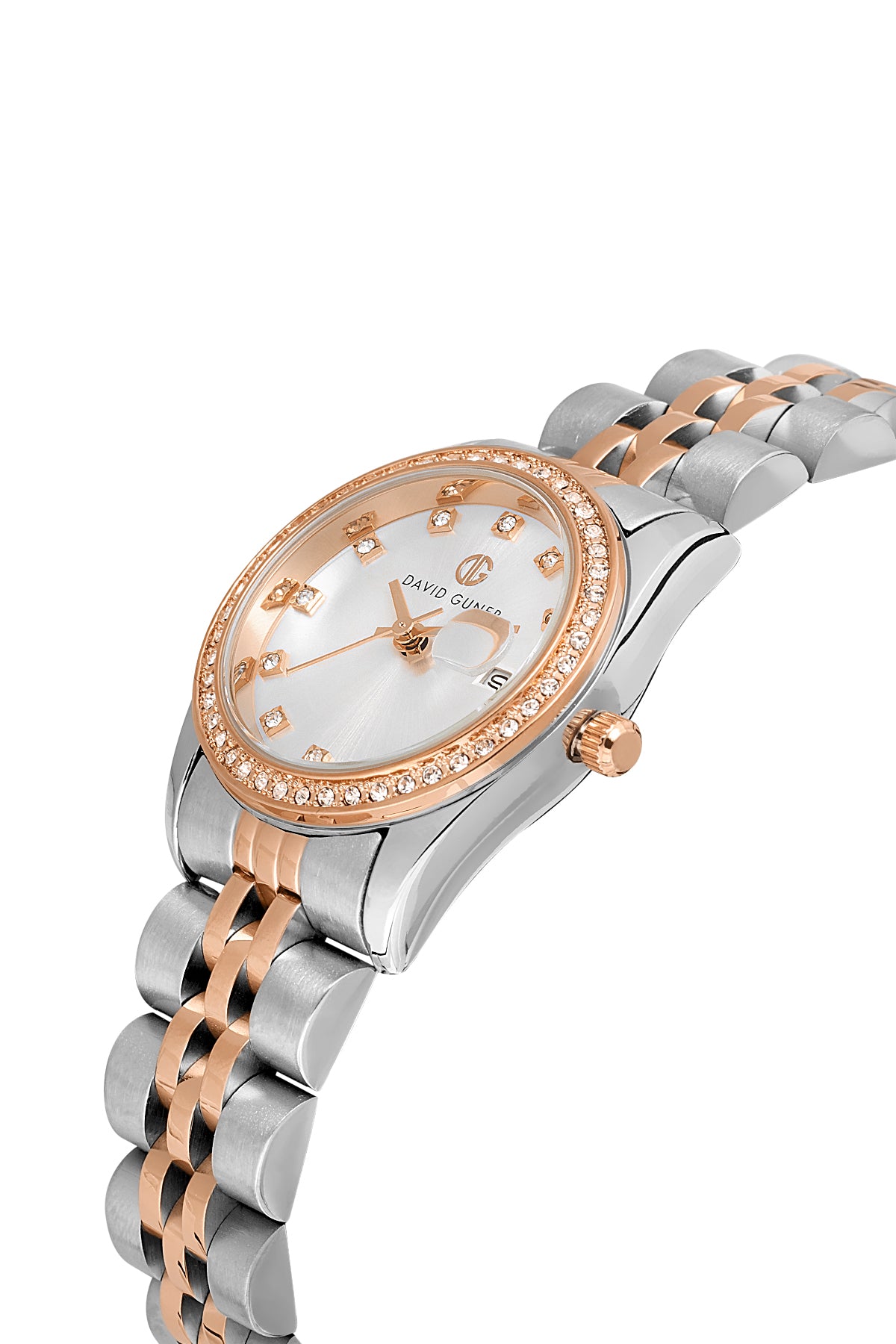 DAVID GUNER ROSE BEYAZ KAPLAMALI BEYAZ KADRANLI KADIN KOL SAATİ DG-8635LA-E1