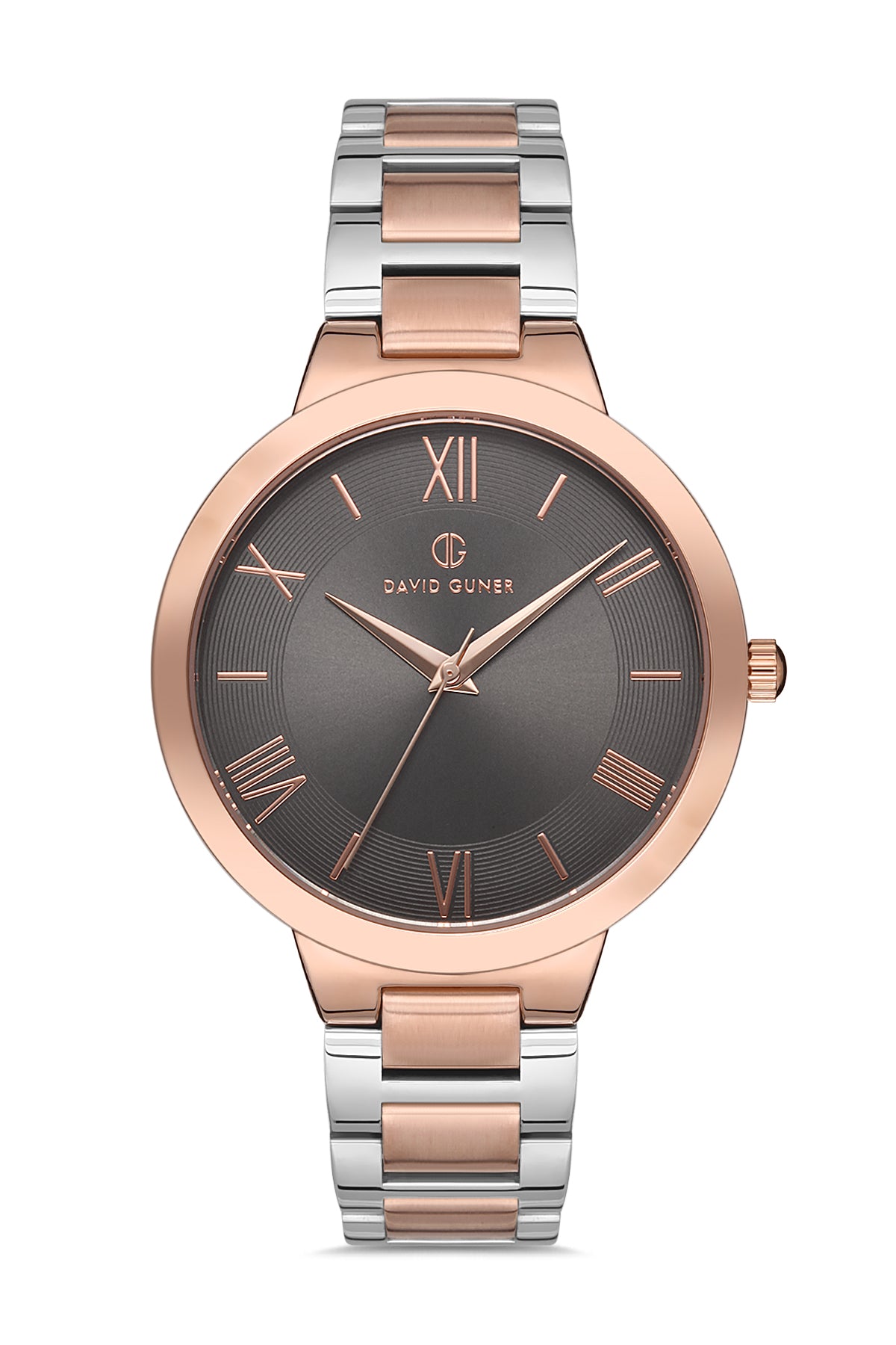 DAVID GUNER ROSE BEYAZ KAPLAMALI GRİ KADRANLI ERKEK KOL SAATİ - DG-8146GA-E9