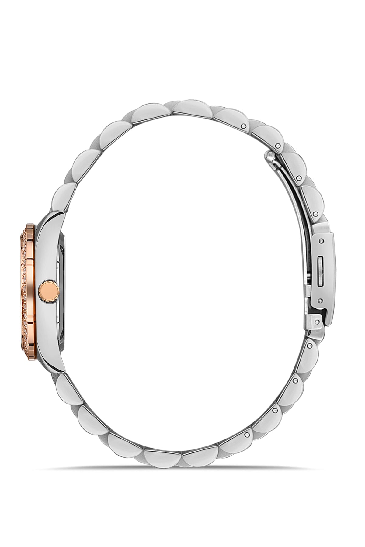 DAVID GUNER ROSE BEYAZ KAPLAMALI GRİ KADRANLI KADIN KOL SAATİ DG-8383LA-E9