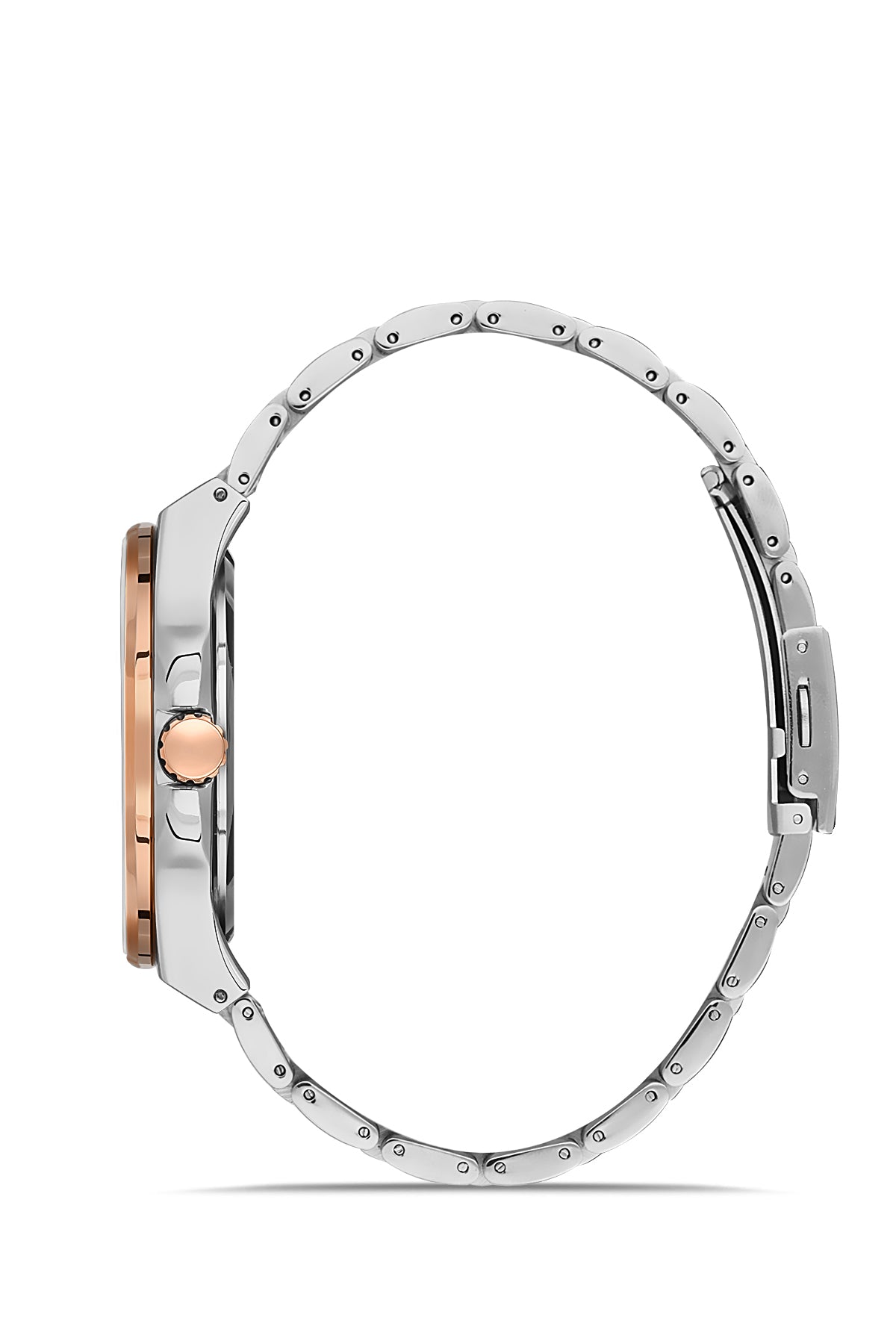 DAVID GUNER Kahverengi Kadranlı Rose Gümüş Kordonlu Erkek Kol Saati - DG-8342GA-E6