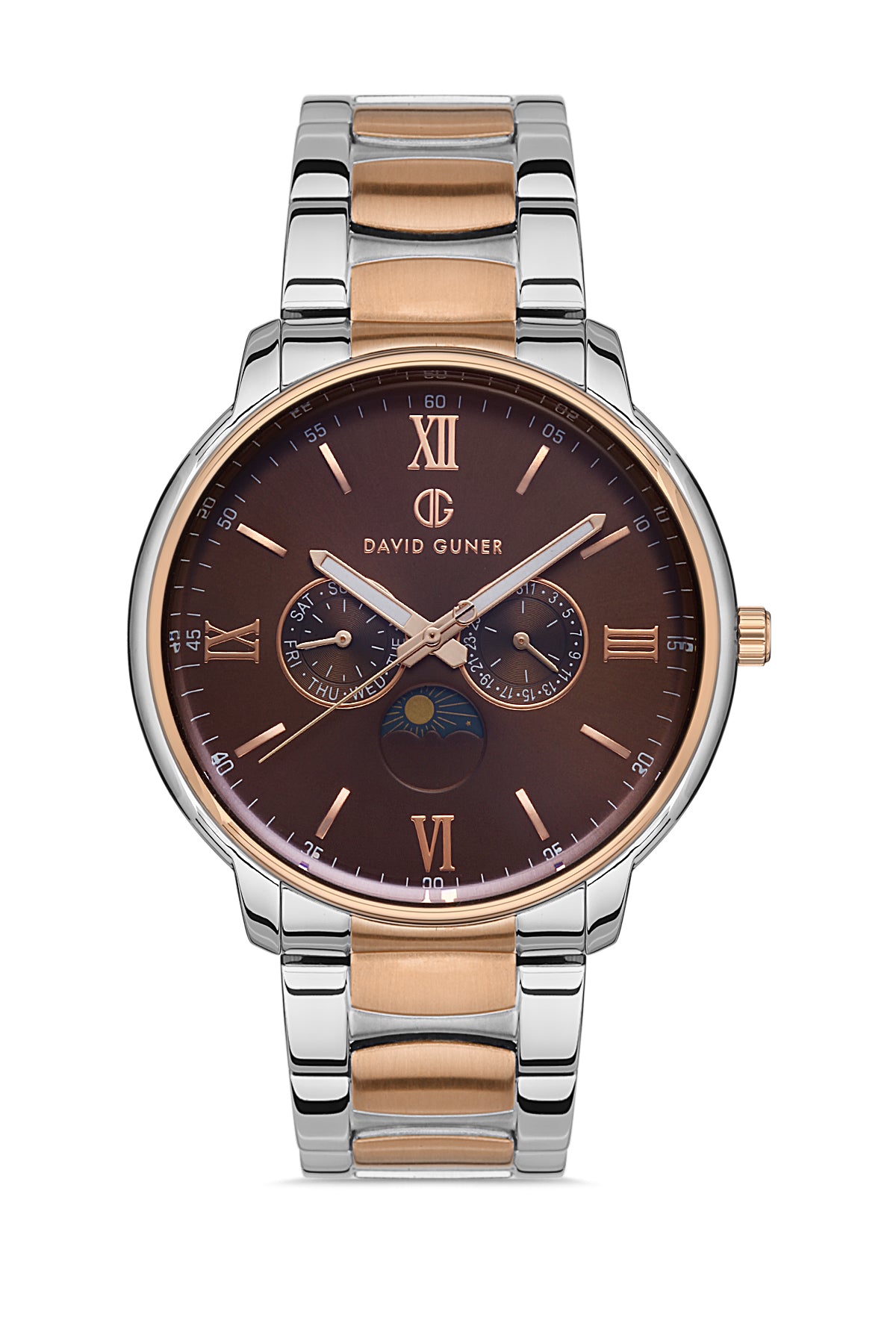DAVID GUNER Brown Dial Multi-Function Men's Watch