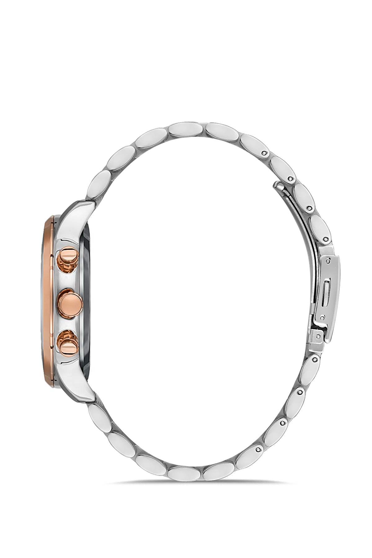 DAVID GUNER Rose White Coated Brown Dial Multifunctional Men's Watch