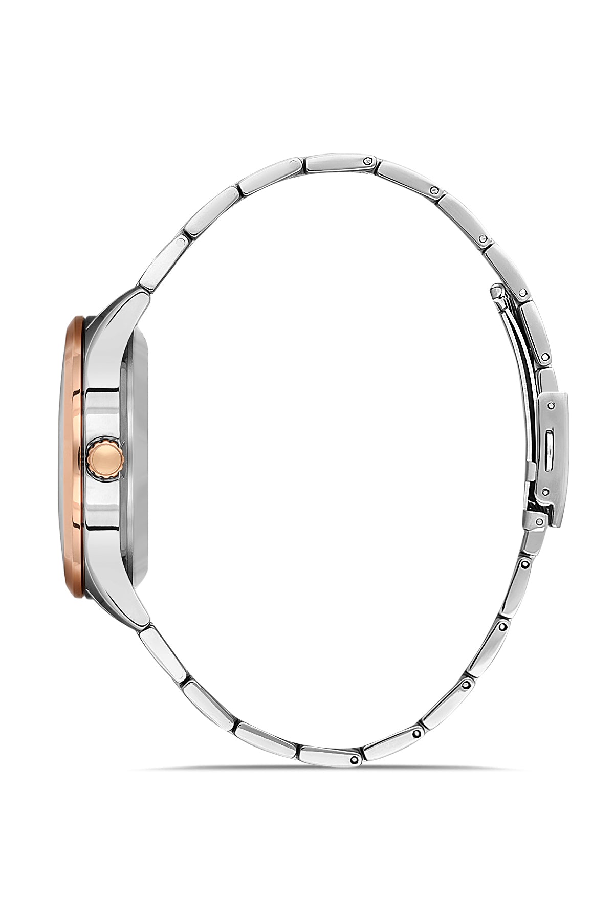 DAVID GUNER Black Dial Rose Silver Plating Automatic Function Men's Watch