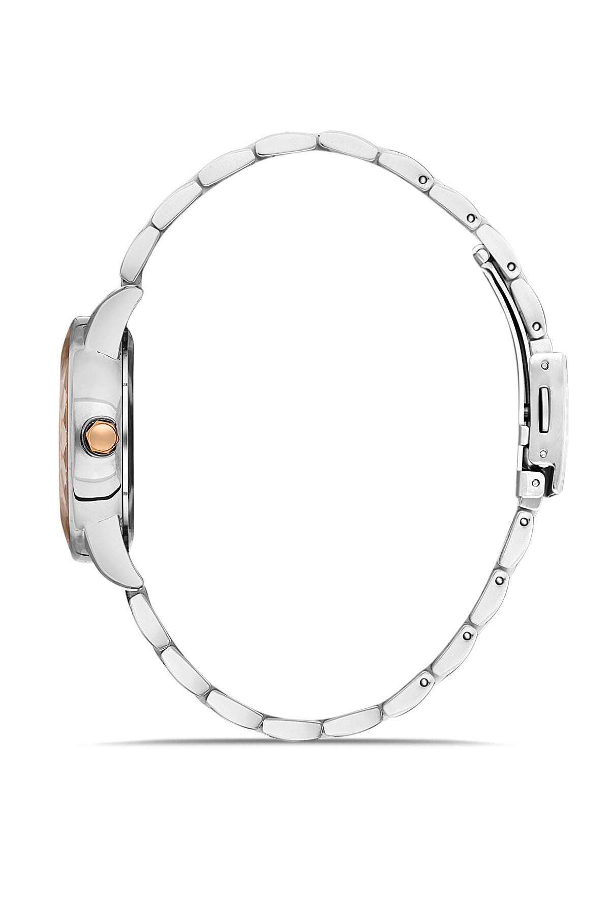 DAVID GUNER ROSE BEYAZ KAPLAMALI KAHVERENGİ KADRANLI KADIN KOL SAATİ DG-8473LA-E6