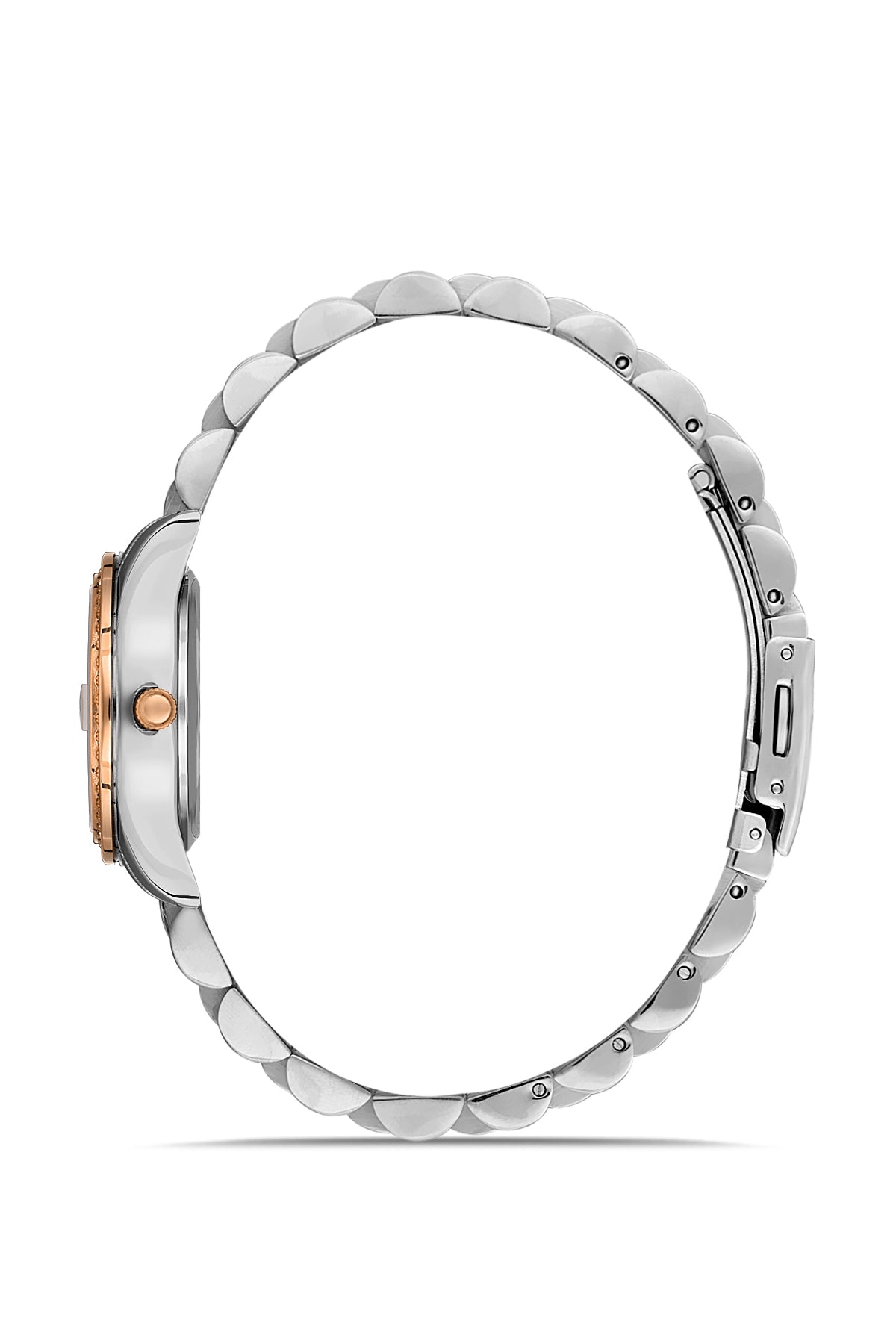 DAVID GUNER ROSE BEYAZ KAPLAMALI KAHVERENGİ KADRANLI KADIN KOL SAATİ DG-8635LA-E6