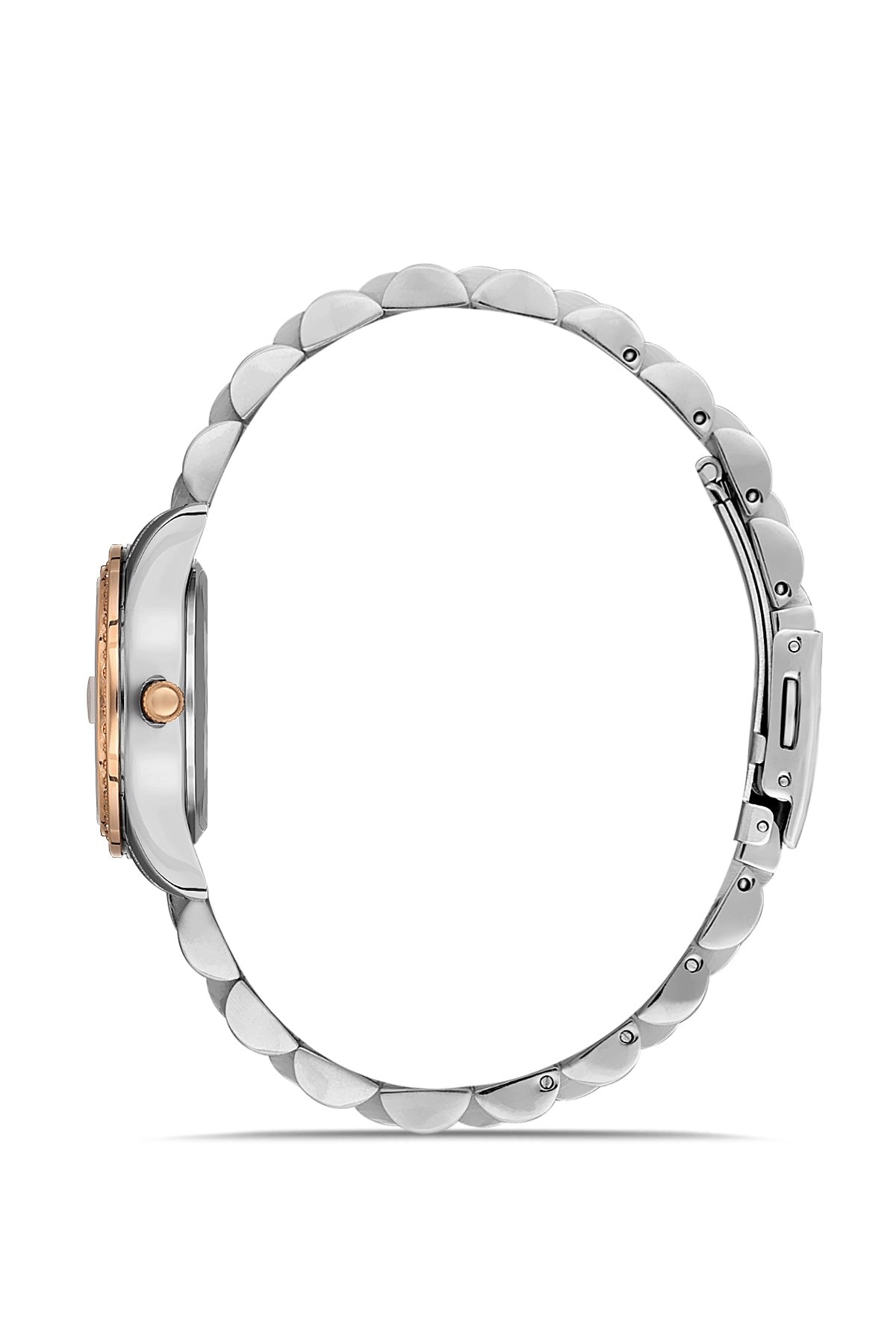 DAVID GUNER Mavi Kadranlı Rose Beyaz Kadın Kol Saati - DG-8635LA-E3