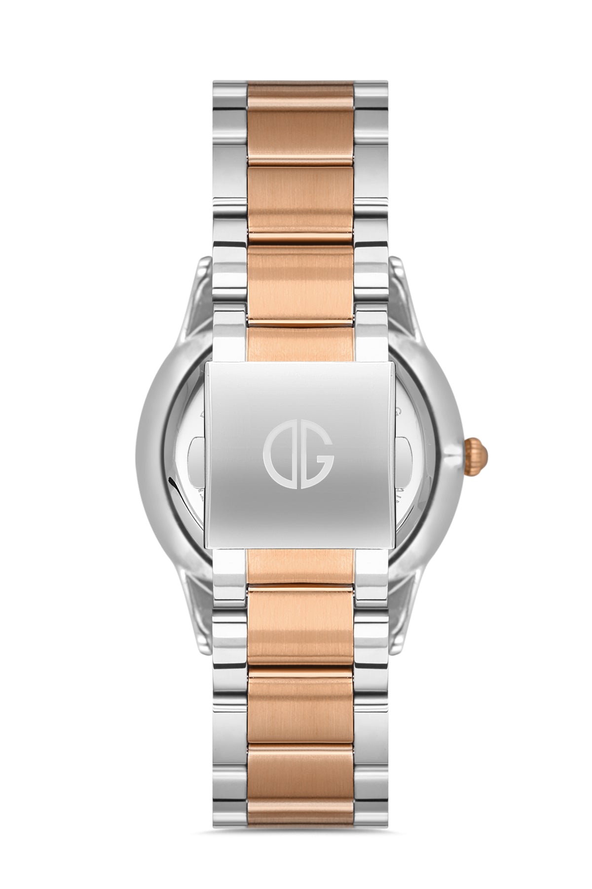 DAVID GUNER Rose Beyaz Kaplama Siyah Kadranlı Multi Fonksiyon Erkek Kol Saati