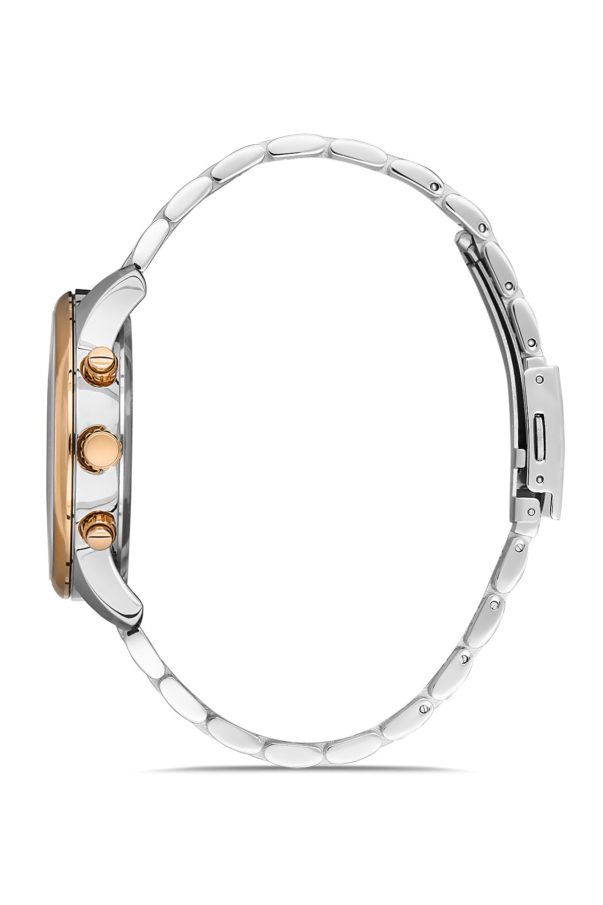 Davıd Guner Rose White Coated Black Dial Men's Watch