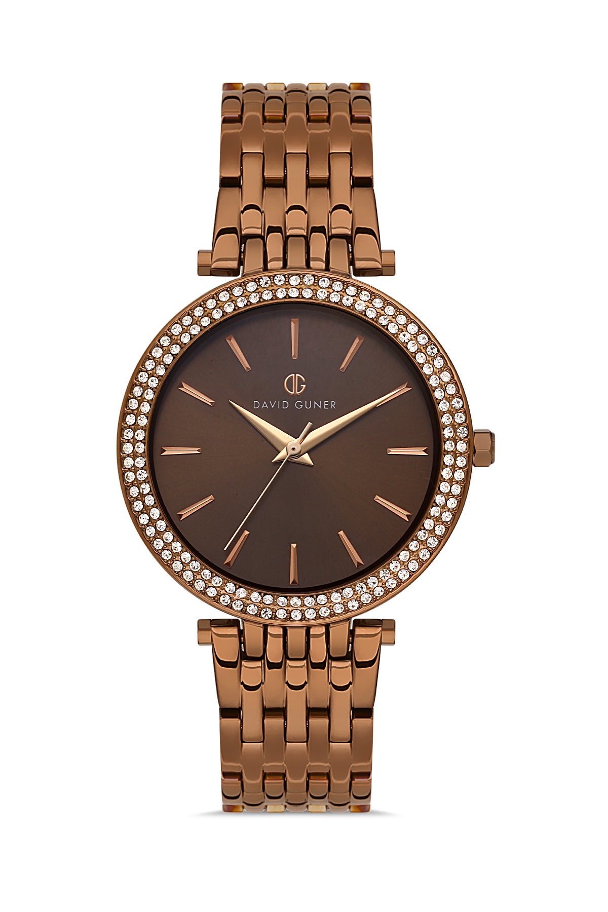 DAVID GUNER ROSE KAHVERENGİ KAPLAMALI KAHVERENGİ KADRANLI KADIN KOL SAATİ DG-8414LA-X6