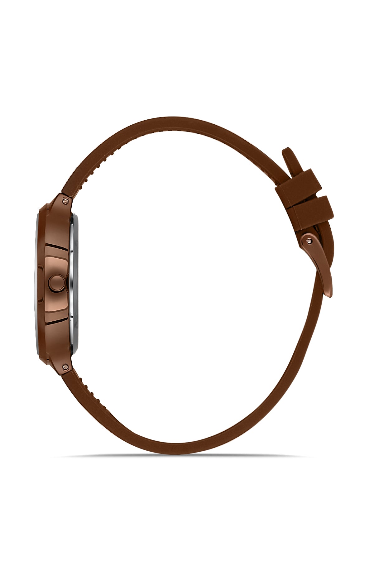 DAVID GUNER Kahverengi Kaplamalı Kahverengi Silikon Kordonlu Kadın Kol Saati - DG-8605LD-F6